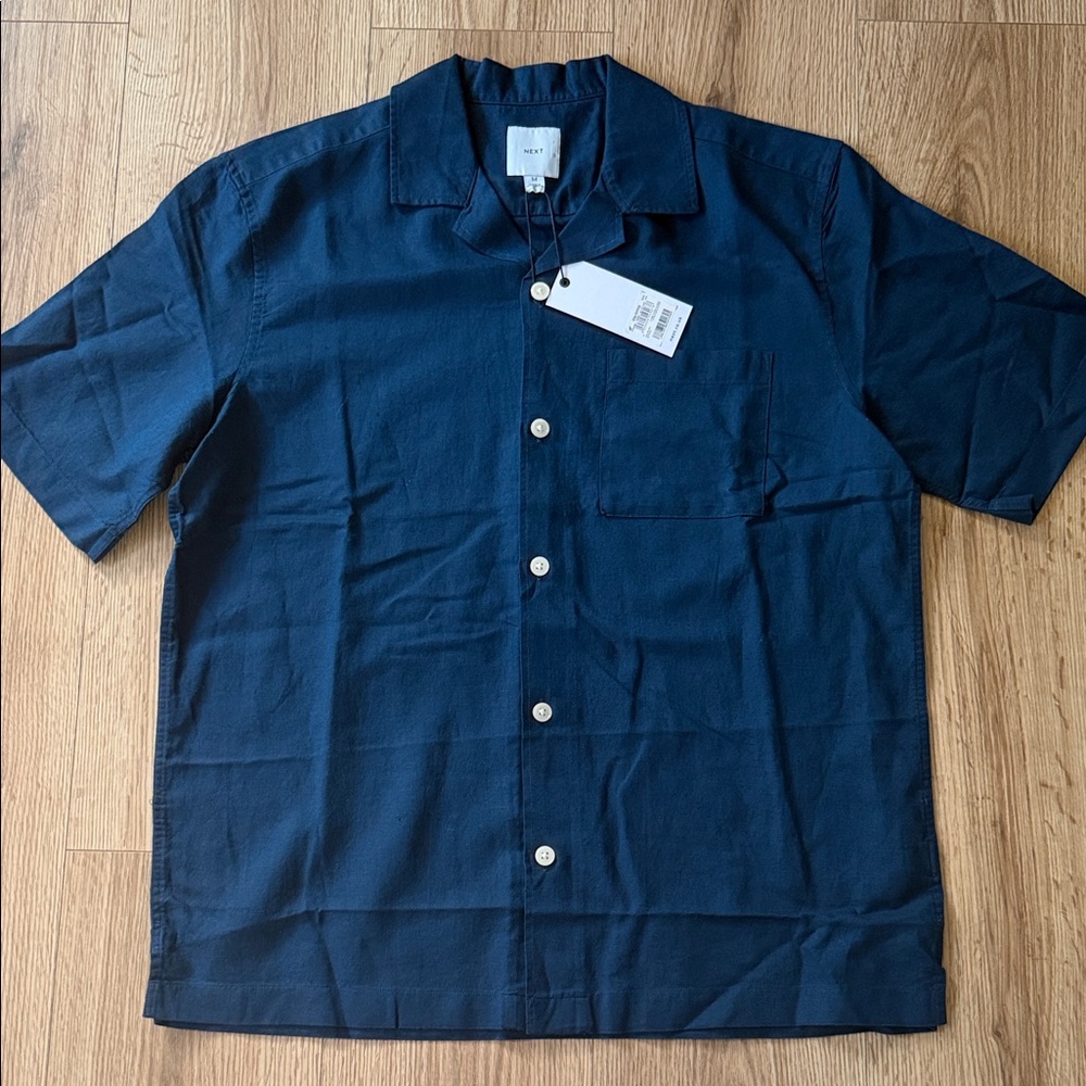 Next Navy Casual Button Down Shirt
